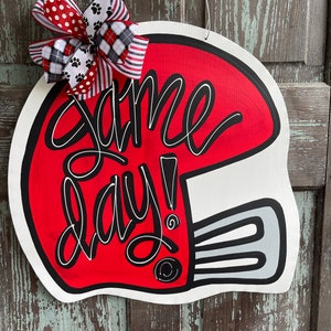 Football helmet door hanger template