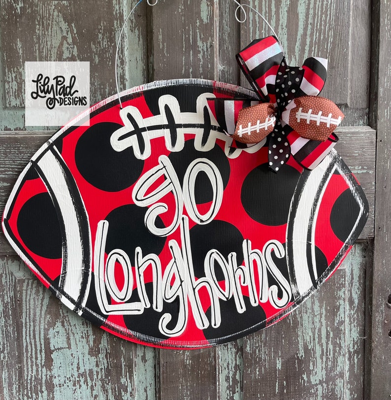 Polka Dot Football Door Hanger Template Etsy