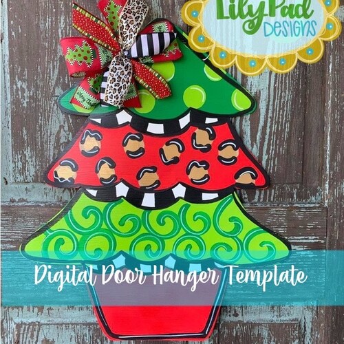 TEMPLATE DOOR HANGER Christmas Tree Etsy TEMPLATE DOOR HANGER Christmas Tree Etsy