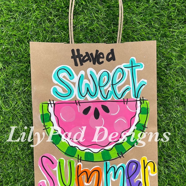 Last day of school watermelon gift bag(Message me for a 10% discount code if you are ordering 10 or more)