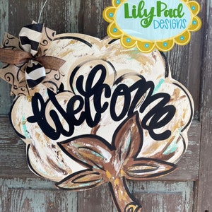 Door Hanger Template-cotton boll