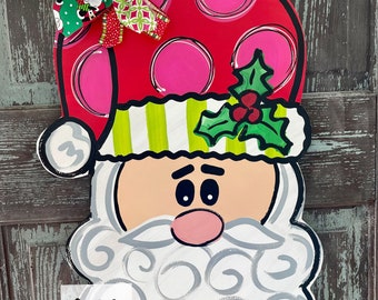 Door Hanger Template -Santa face