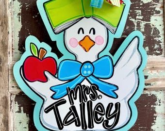 Teacher Goose Door Hanger Template