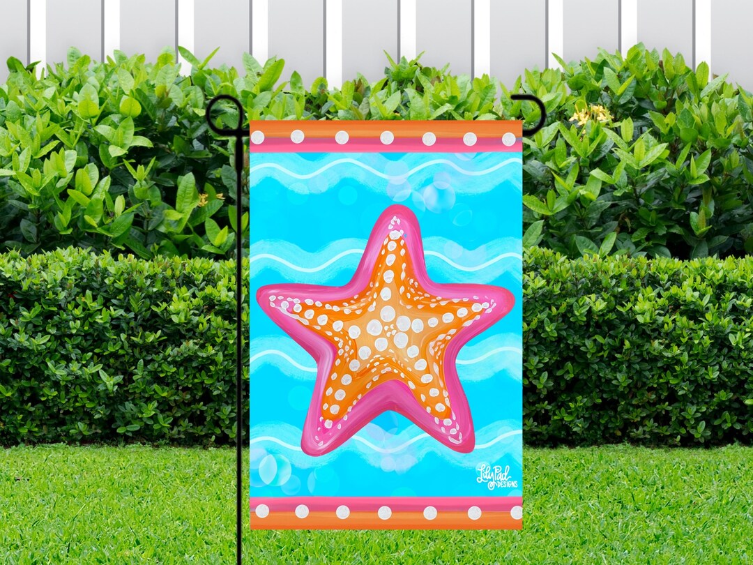 Starfish Garden Flag - Etsy
