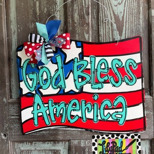 Door Hanger Template -flag