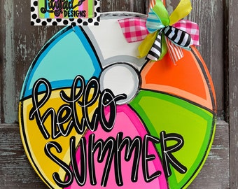 Door Hanger Template -beach ball