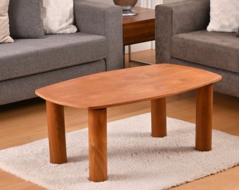 CHESTNUT Rectangular Coffee Table, Wooden SCANDINAVIAN Coffee Table, Wooden Modern Style Coffee Table, Thick Legs Coffee Table