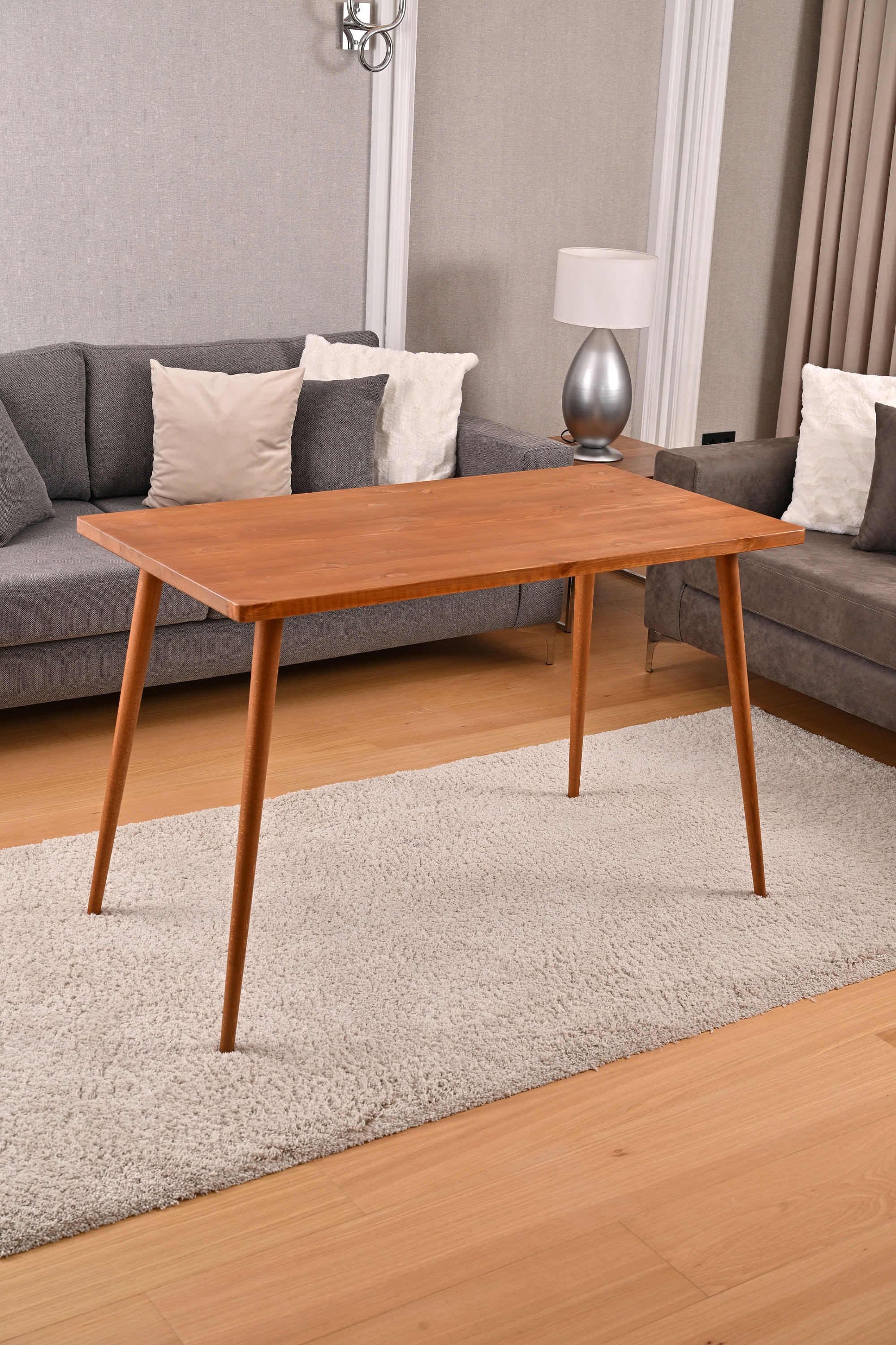 Vintage Style Small Dining Table for Kitchen, Minimal Handmade Dining ...