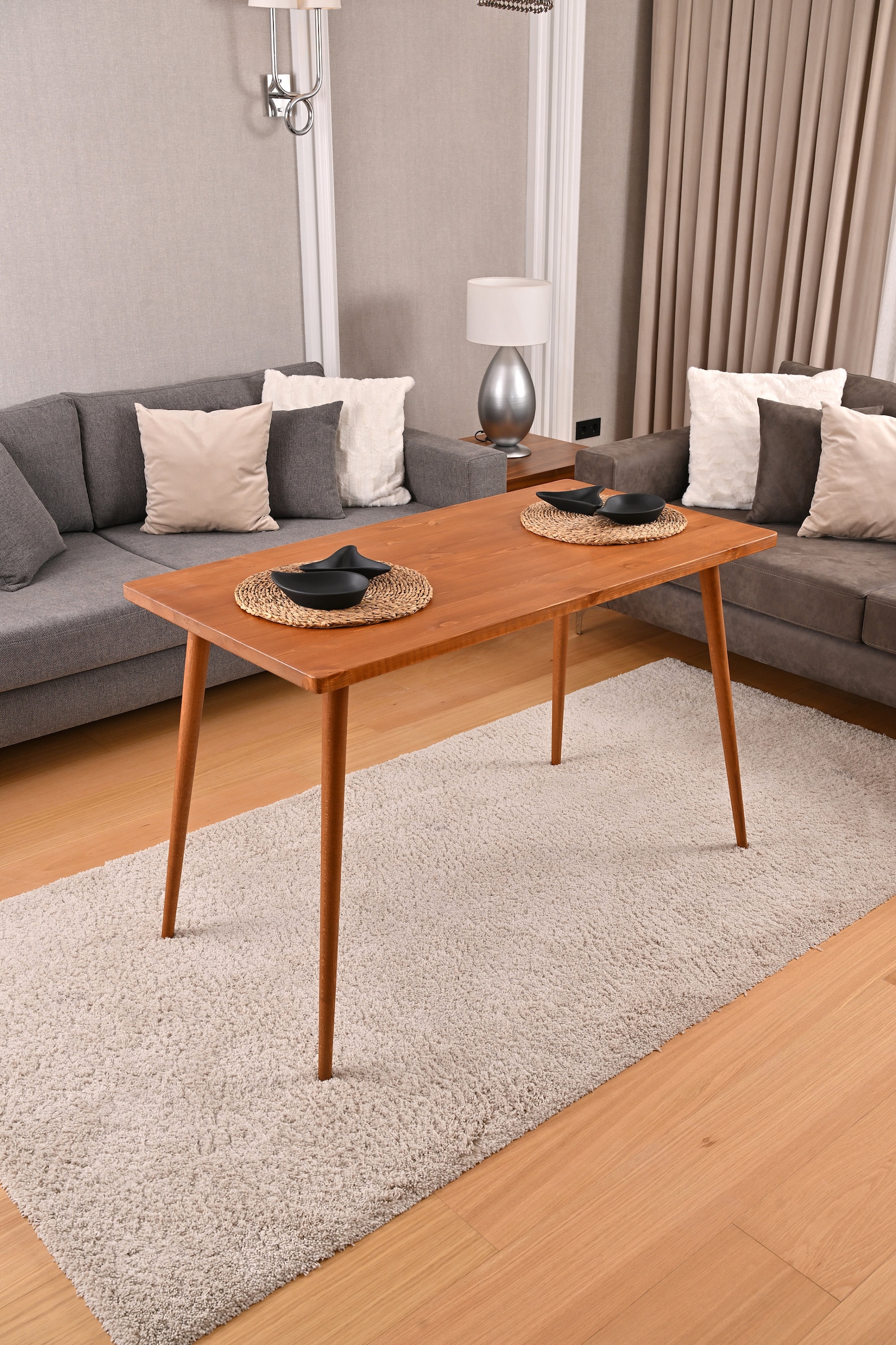 Vintage Style Small Dining Table for Kitchen, Minimal Handmade Dining ...