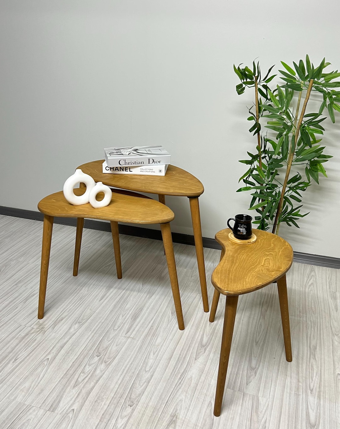 Side Coffee Table Set, Wooden Interior Coffee Table, Wooden Modern ...