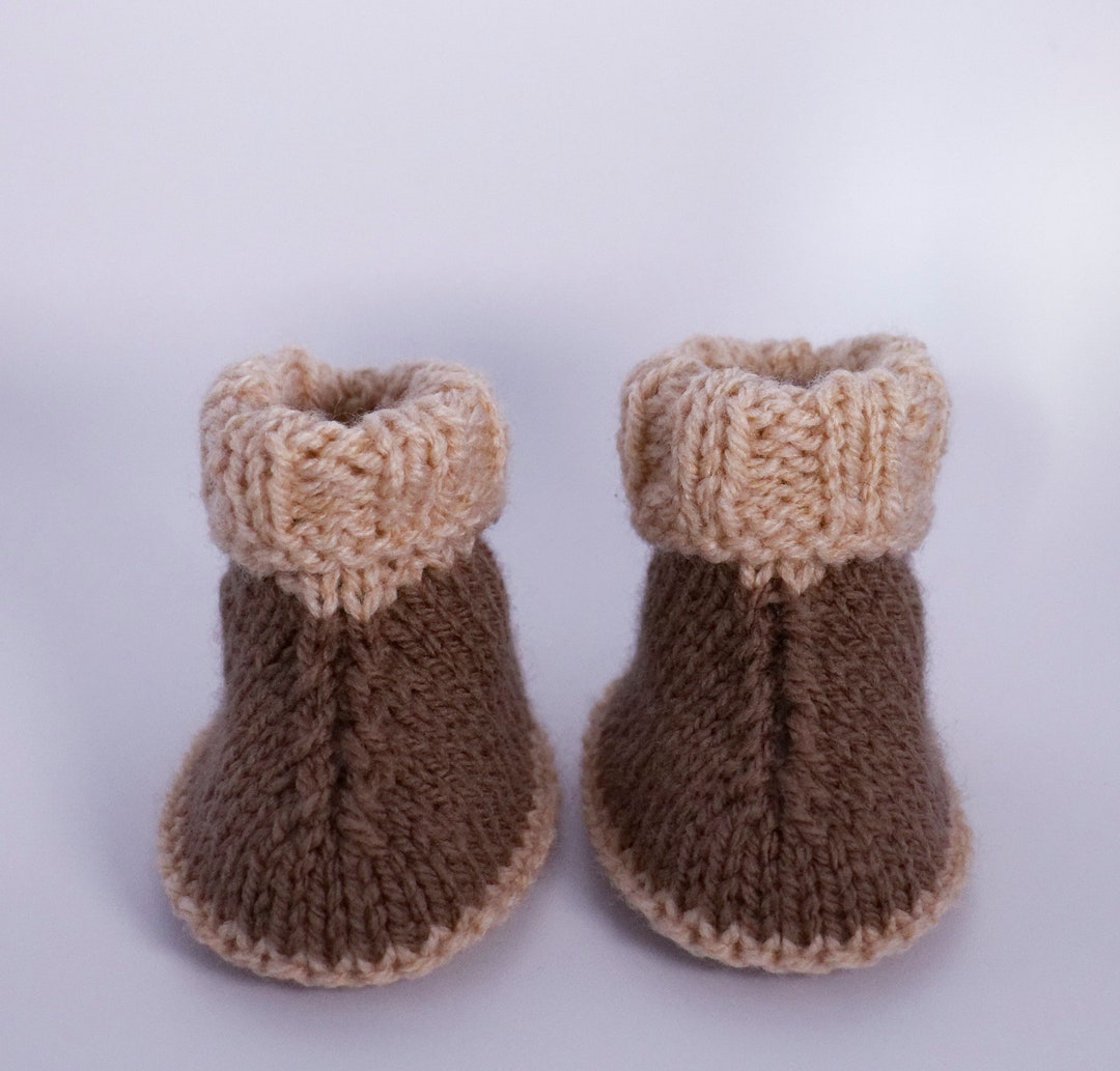 Hand Knitted Baby Hug Boots and Mittens Etsy