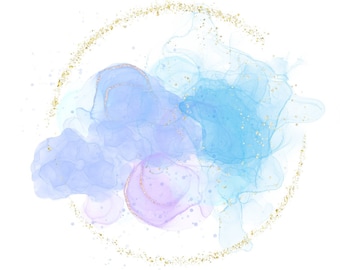 Watercolor Background Png | Blue Alcohol ink png, Blue & Gold background png.