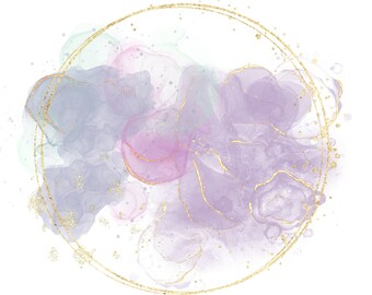 Watercolor Background Png | Green Alcohol ink png, Green & Gold background png.