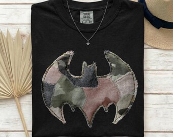 Batman Patchwork Design, Camouflage T-shirt Graphics