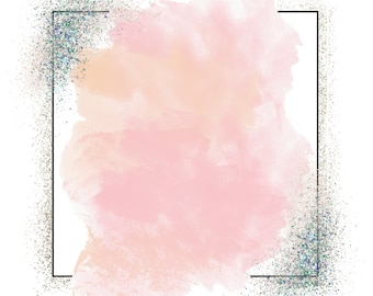 Logo Background PNG, Pink Brush Stroke PNG, Pink glitter.