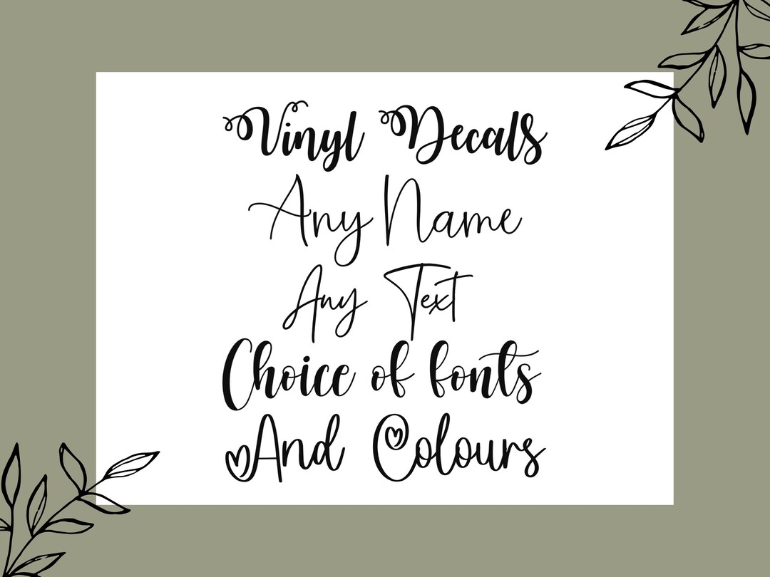 DIY Custom Vinyl Sticker Personalised Sticker Custom Name Sticker Glass