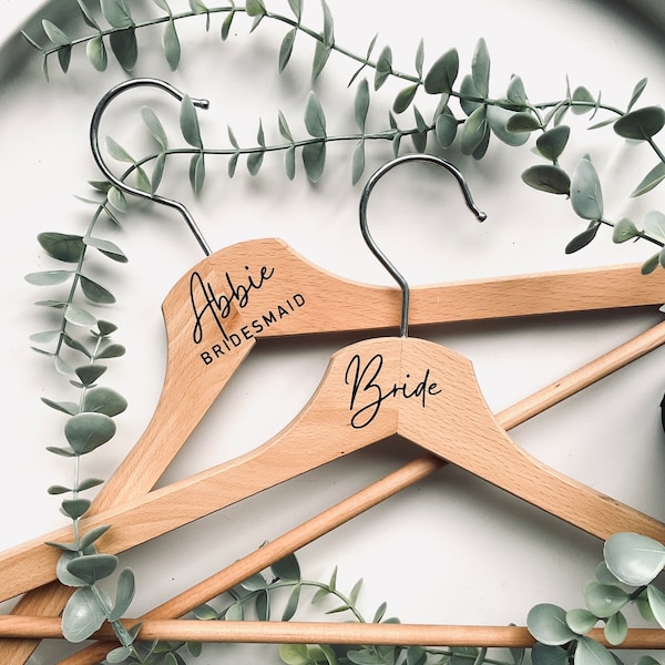 Wedding Hanger Label Wedding Hanger Decal Personalised Vinyl Name Label Bridal Wedding Stickers Wedding Gift Decals Hanger Bride Hangers