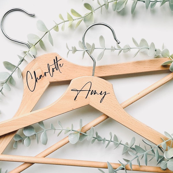 Personalised Wedding Hanger Decal Bridal Decals Bridal Party Decals Custom Wedding Hanger Decal Personalised Hanger Decal Memento Gifts