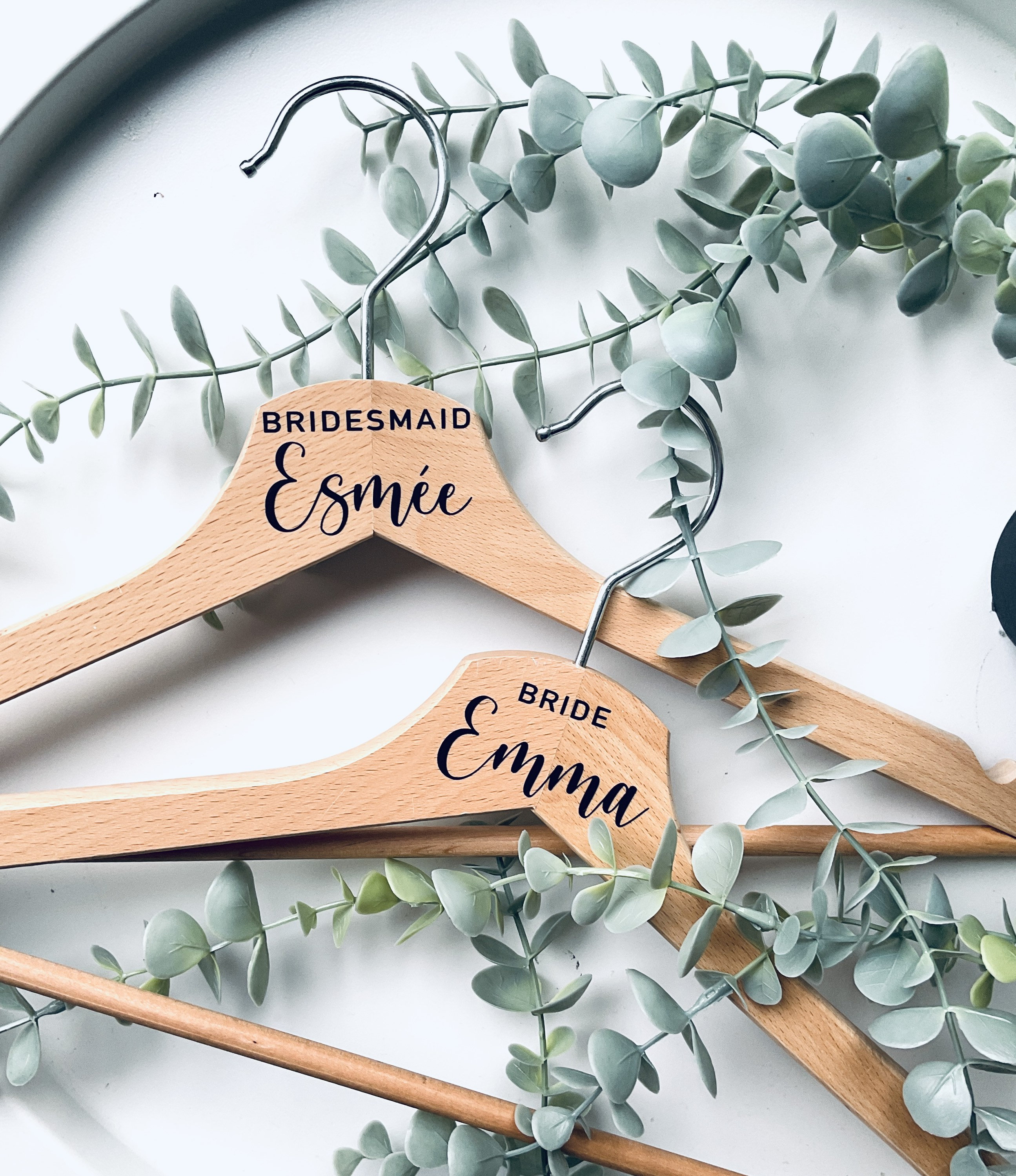 Wedding Hanger Label Wedding Hanger Decal Personalised Vinyl Etsy