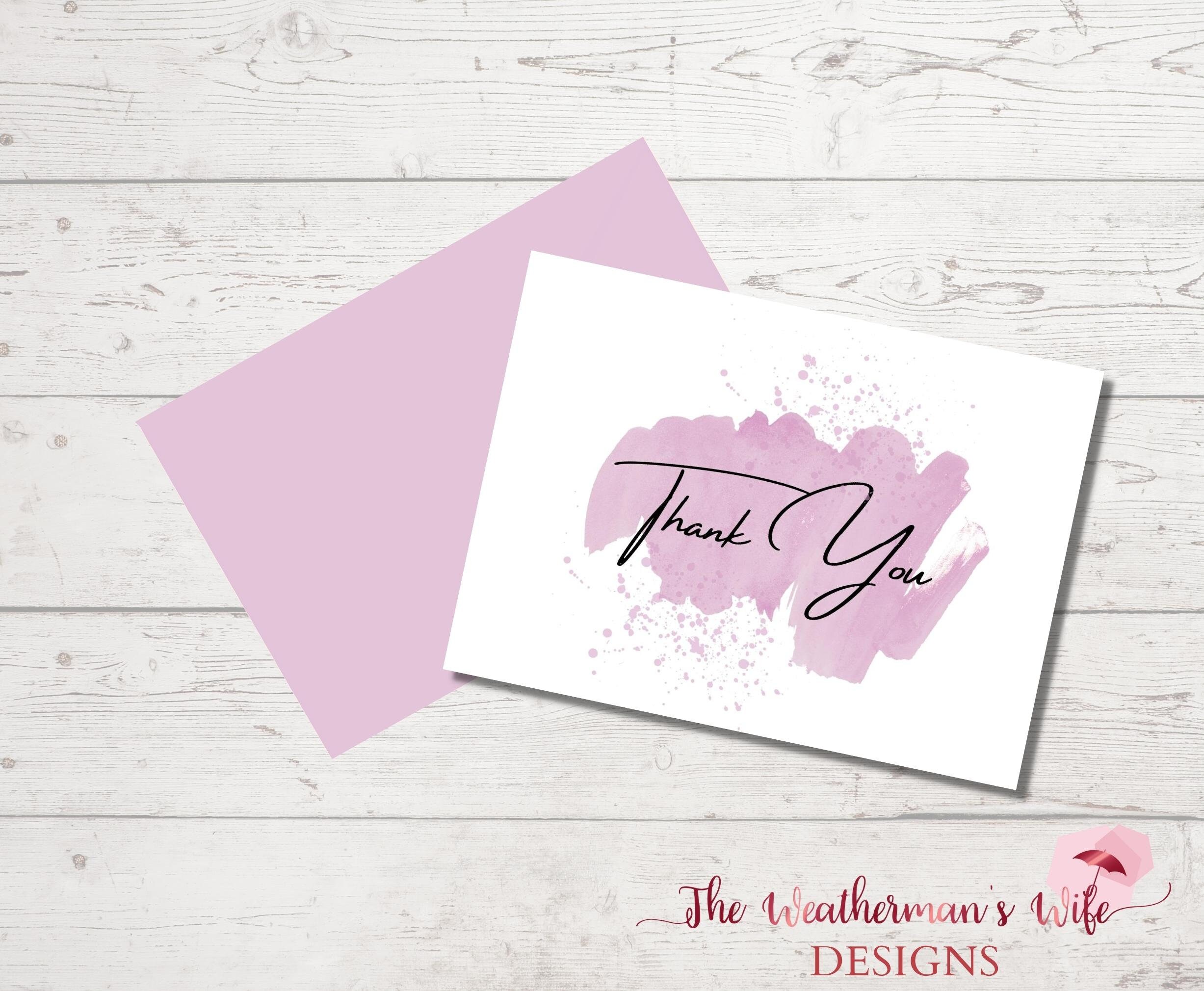 Printable Thank You Card, Instant Download, Instant Greeting Card ...