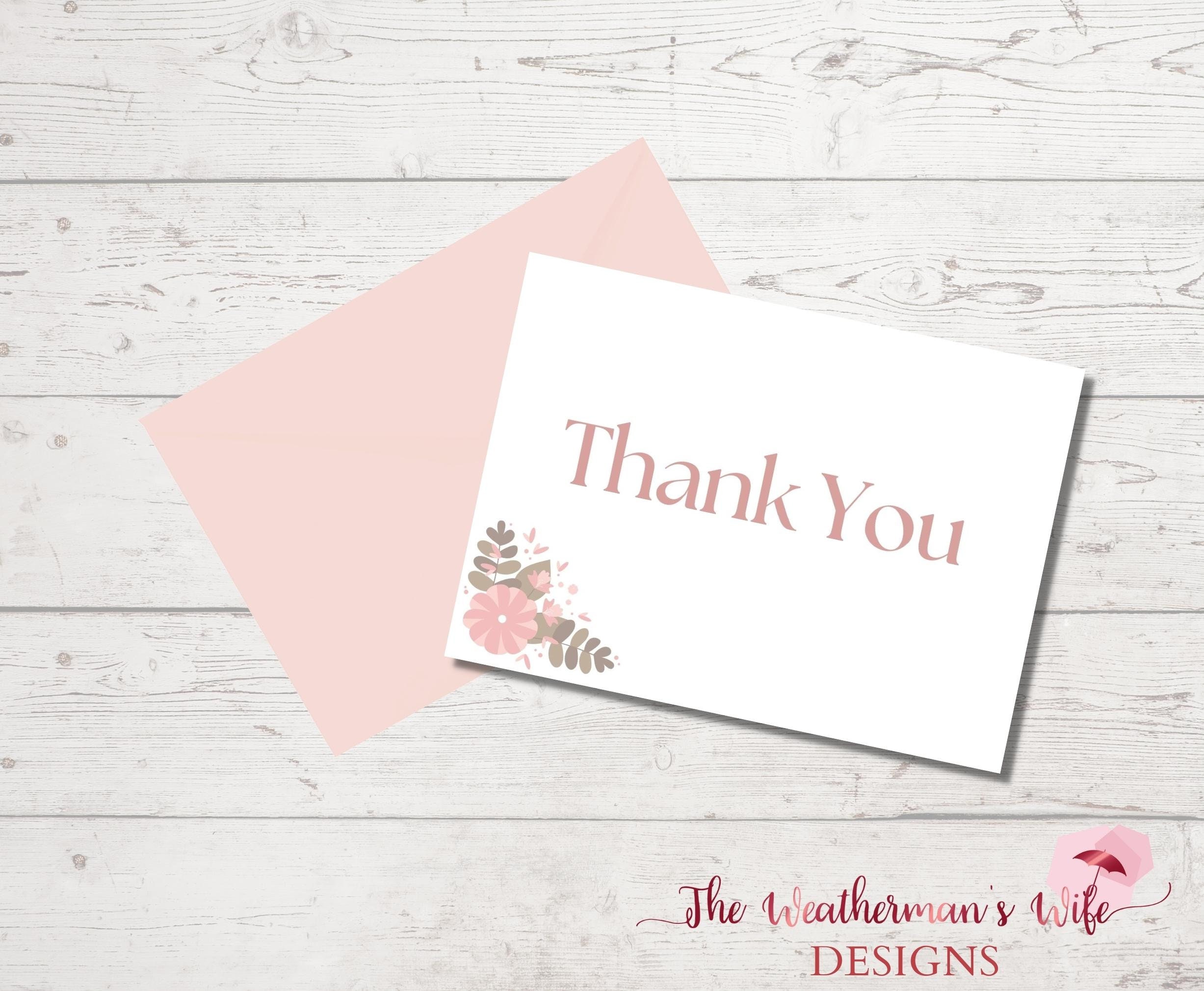 Printable Thank You Card, Instant Download, Instant Greeting Card ...