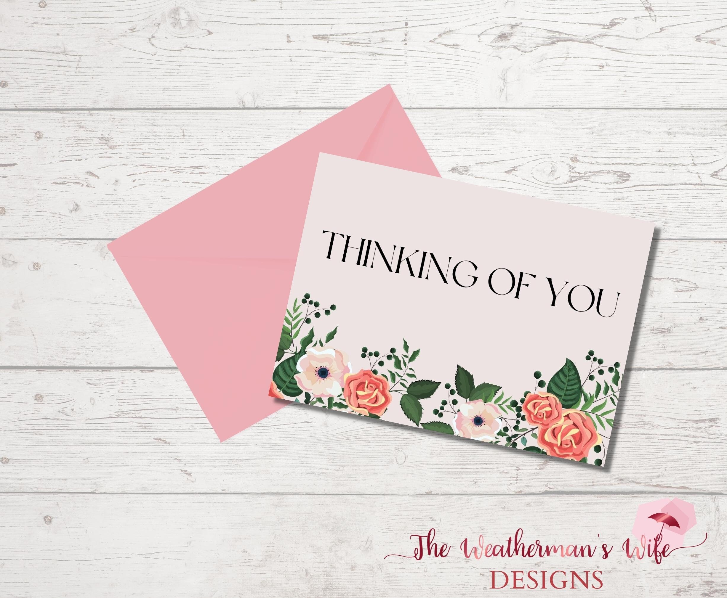 Printable Thinking of You Card, Instant Download, Instant Greeting Card ...