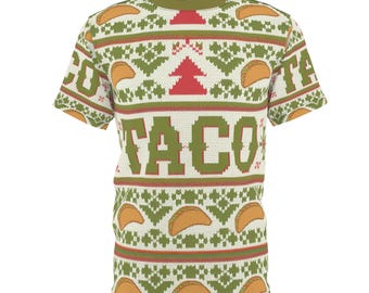 Taco Ugly Christmas Sweater, Festive Mexican Fiesta Holiday Wear
