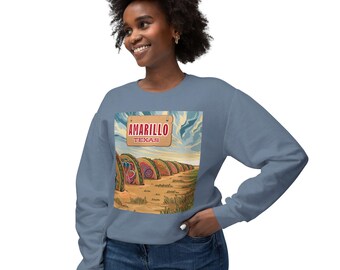 Amarillo Taco Ranch Sweatshirt: Route 66 Graffiti Art, West Texas Gift