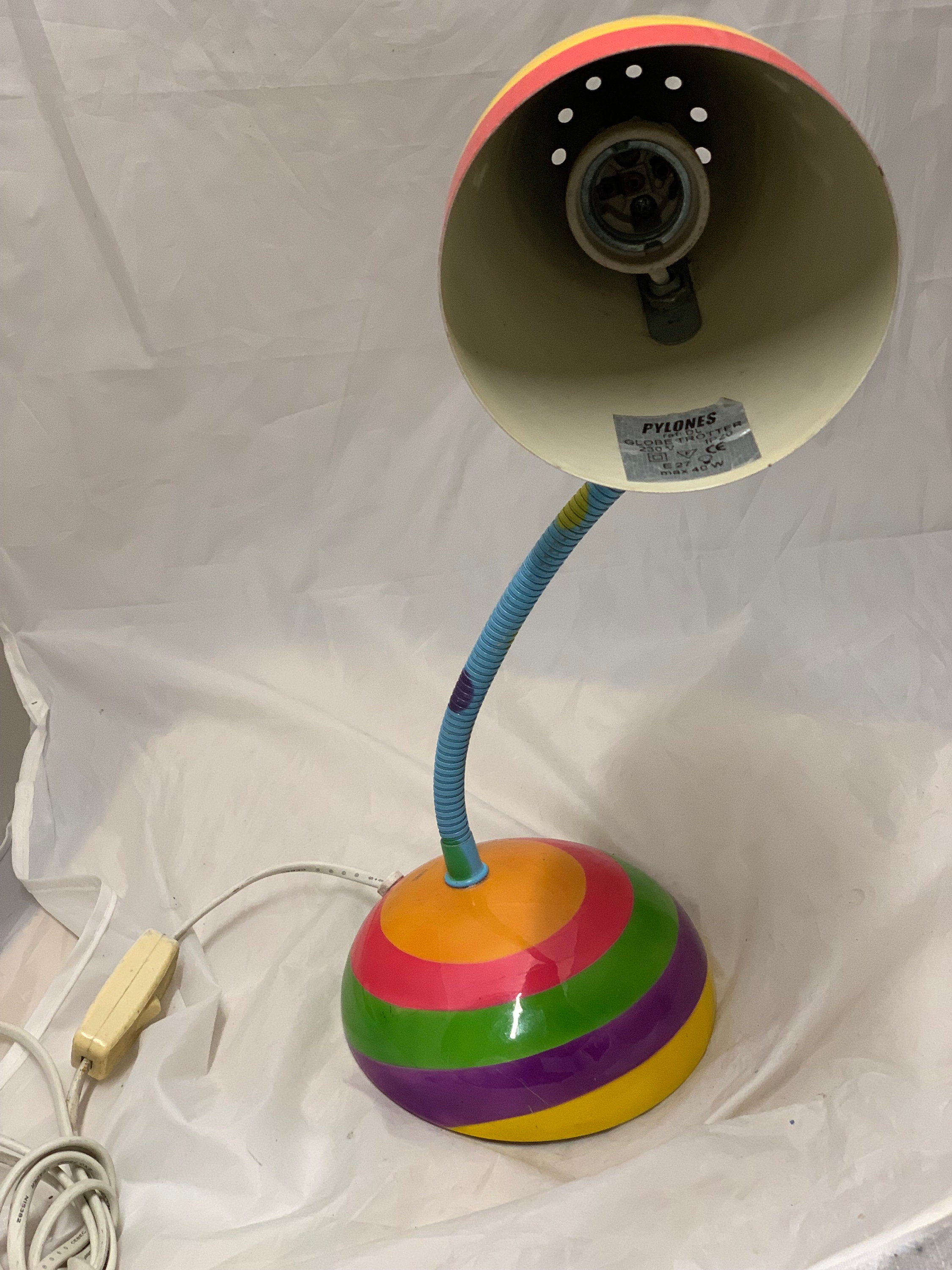 Rare Rainbow Stripe Pylones Globe Trotter Desk Lamp Light Etsy UK
