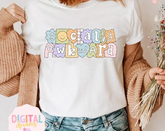 Socially Awkward PNG, Mental Health Matters Png, Awkward Png, Sublimation Design, Funny Retro Ransom Letter Png