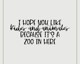 It's a Zoo in Here Door Mat svg, Funny Doormat svg png, Funny Front Door Mat Design, DIY Doormat svg, Funny Kid Quote svg