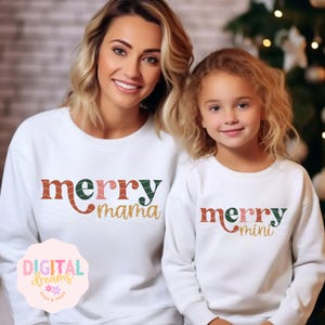 Feliz Mãe SVG, Feliz Mini SVG, Feliz Mãe e Mini SVG, Mamãe e Eu Natal Svg, Mãe Natal Svg, Mini Natal Svg