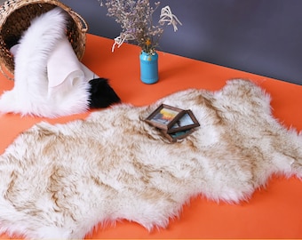 Faux Sheepskin Rug – Fluffy Accent Mat, Nursery & Home Decor