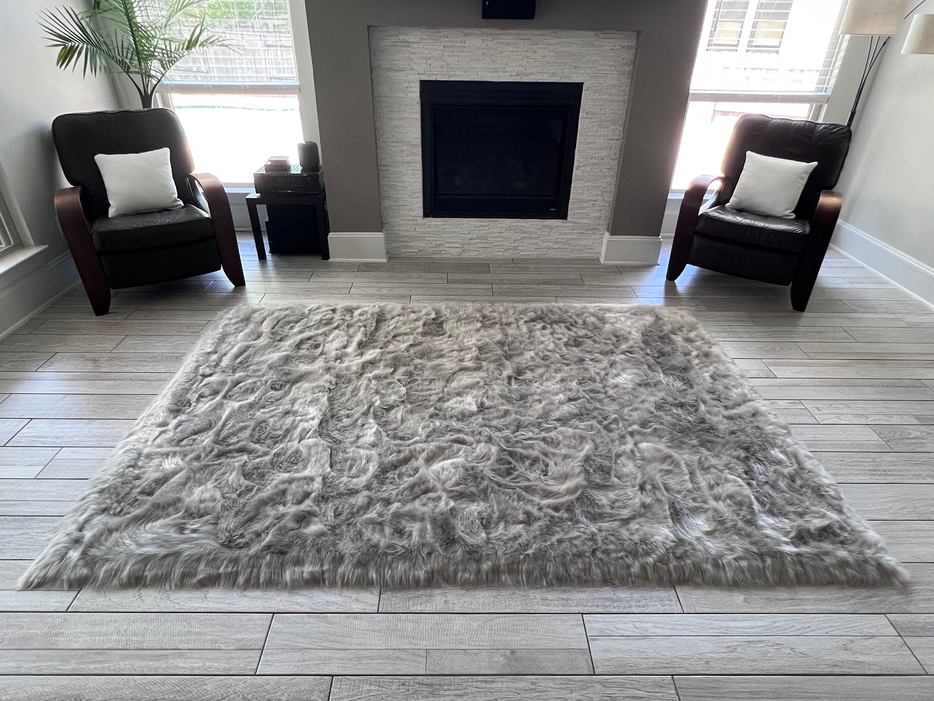 Handmade Black Plush Carpet, Custom Size Shag Carpet – KareliasAndSons, image size:3000x2250