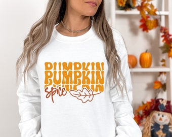 Pumpkin Trendy Simple Fall Sweatshirt, Fall Crewneck, Pumpkin Halloween Sweatshirt