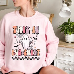 This is Boo Sheet Sweatshirt, Halloween Boo Sweatshirt, Halloween Ghost Sweatshirt, Vintage Halloween Sweatshirt, Retro Sweatshirt