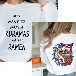 Kdrama Ramen Sweatshirt, Korean Drama Sweatshirt, Ramen Sweatshirt