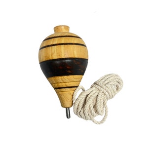 Trompo De Madera - Artisanal Wooden Spinning Top From Puerto Rico (Vintage Style)