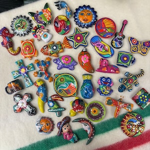 Mexican Talavera Fridge Magnet Cute Authentic Gift Hand Made and Painted! Housewarming party gift