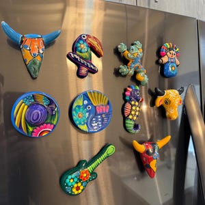 Mexican Talavera Fridge Magnet Cute Authentic Gift Hand Made and Painted! Housewarming party gift