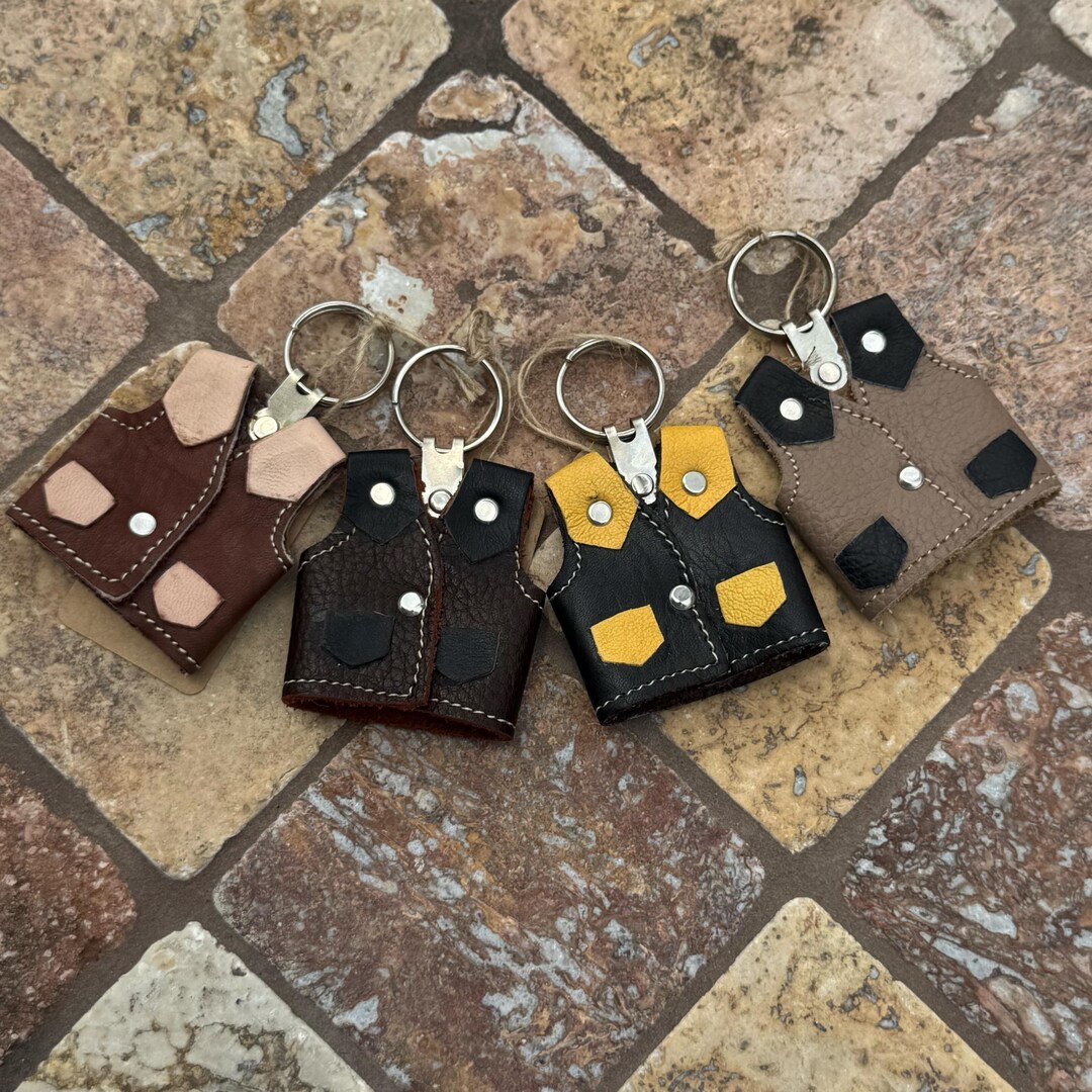 Leather Cowboy Vest Keychain | Handmade in Mexico | Key Charm | Cowboy ...