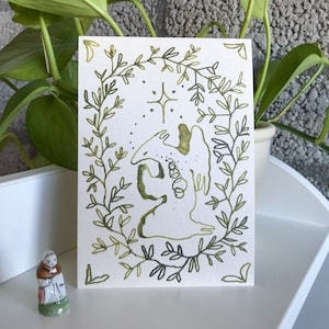 Tarjeta de deseos de ángel | Postal de arte ilustrada A6 ? Impreso en papel reciclado