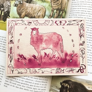 Field // Carte postale illustrée // Tirage d'art A6 // Imprimé sur papier recyclé