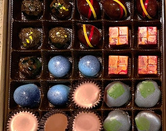 Classic American Candy Box | Artisan Chocolates and Ganaches | Gourmet Handmade Bonbons