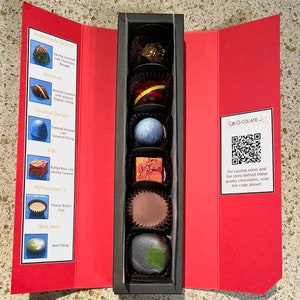 Classic American Candy Box Artisan Chocolates and Ganaches Gourmet Handmade Bonbons Small Chocolate Box