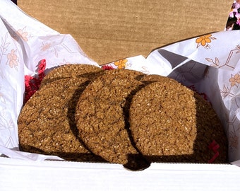 Gourmet Small Cookie Box, 6 Artisan Cookies, Almond Coconut Financiers, Spiced Spelt Cookies