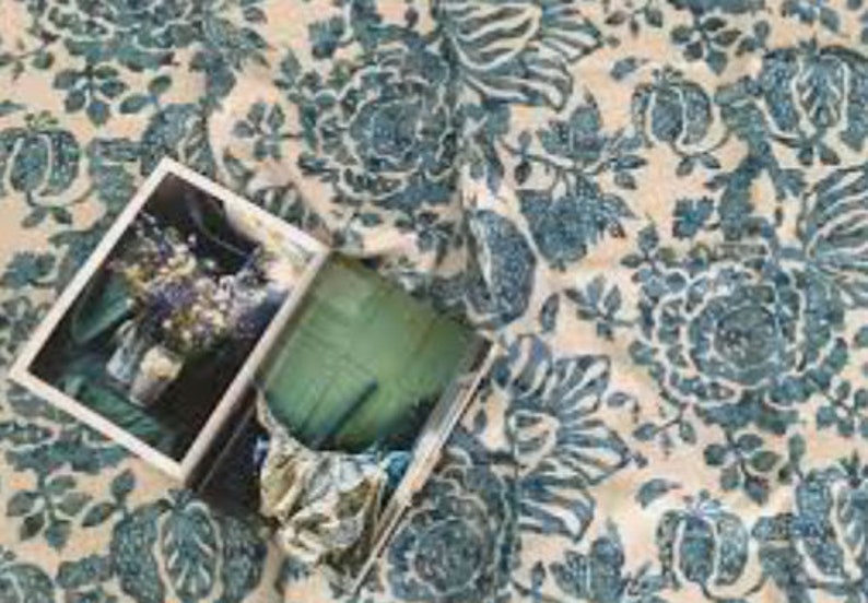 Carolina Irving Textiles, Exotic Bloom in Delft - Etsy