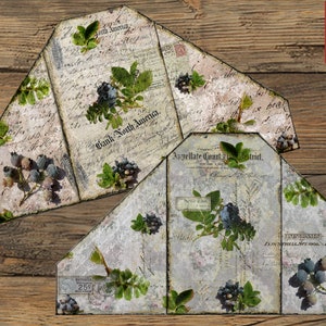Blueberry Insert, Ephemera Kit, Junk Journal Kit, Scrapbooks, Ephemera Pack, Collage Sheet, Journals, Digital Folder, Instant Download