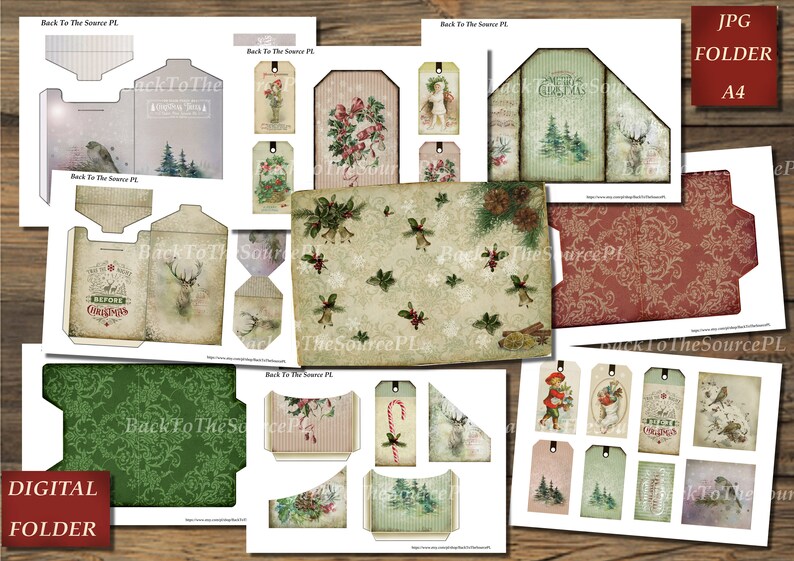 Cozy Christmas, Junk Journal Kit, Christmas Insert, Vintage Card ...