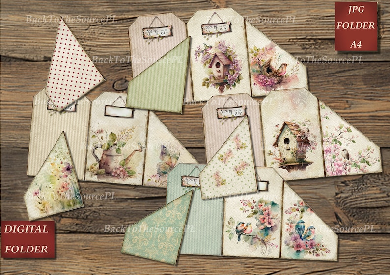Spring Journal Kit Vintage Ephemera Spring Birdhouse Etsy UK